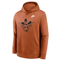 Men's Nike Texas Orange Longhorns Legacy Logo Club Fleece Pullover Hoodie