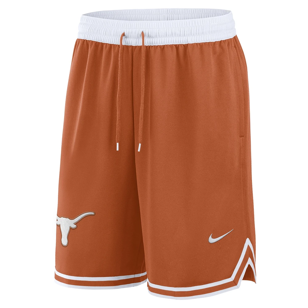 Short de basket-ball Nike Texas Orange Longhorns Performance pour homme