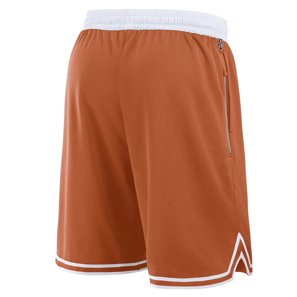 Short de basket-ball Nike Texas Orange Longhorns Performance pour homme