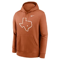 Sweat à capuche en polaire Nike Texas Orange Longhorns Primetime Alternate Logo Club pour homme