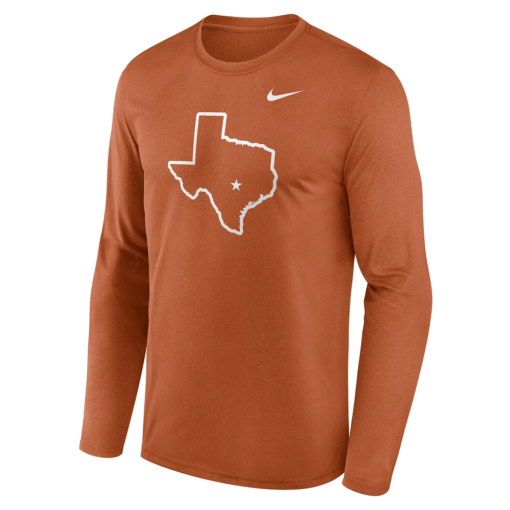 T-shirt à manches longues Nike Texas Orange Longhorns Primetime Alternate Logo Legend pour homme