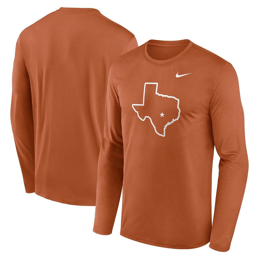 T-shirt à manches longues Nike Texas Orange Longhorns Primetime Alternate Logo Legend pour homme