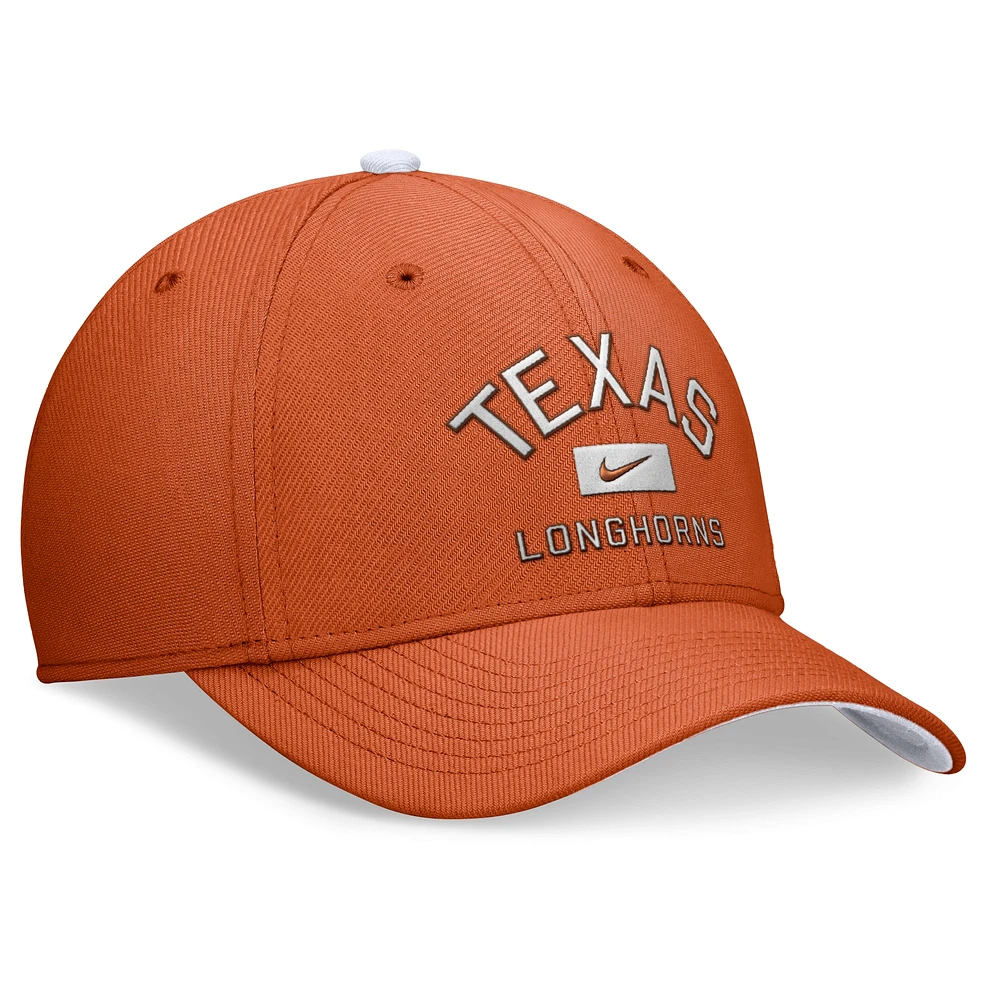 Casquette Nike Texas Orange Longhorns Primetime Rise Swoosh Flex pour homme