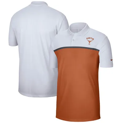 Nike Texas Longhorns Mens Black Varsity Short Sleeve Polo