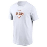 Men's Nike White Texas Longhorns 2-Hit Stacked T-Shirt