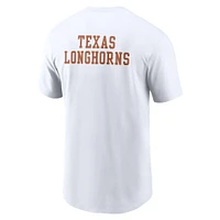 Men's Nike White Texas Longhorns 2-Hit Stacked T-Shirt