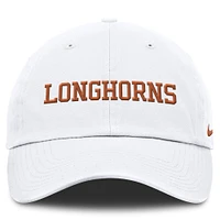 Men's Nike White Texas Longhorns Core Club Mascot Wordmark Adjustable Hat