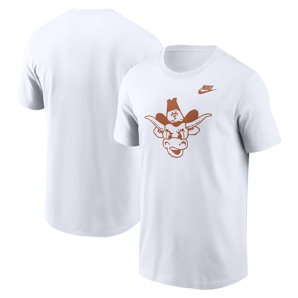 T-shirt Nike blanc avec logo alternatif Texas Longhorns Legacy pour homme