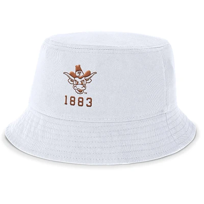 Chapeau bob Nike Texas Longhorns Legacy Apex pour homme, blanc