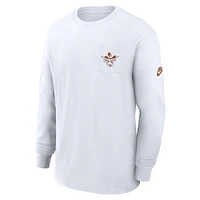 Men's Nike White Texas Longhorns Legacy Max90 Pocket Long Sleeve T-Shirt