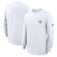 Men's Nike White Texas Longhorns Legacy Max90 Pocket Long Sleeve T-Shirt