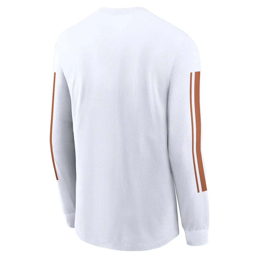 Men's Nike White Texas Longhorns Local Spirit Slogan Long Sleeve T-Shirt