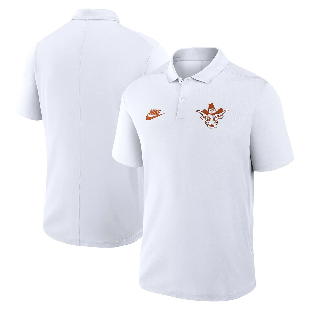 Polo Nike blanc Texas Longhorns Primetime Victory Legacy Vault Performance pour homme