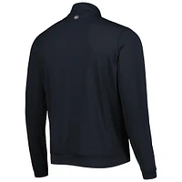 Men's Peter Millar Black Texas Longhorns Perth Performance Quarter-Zip Top