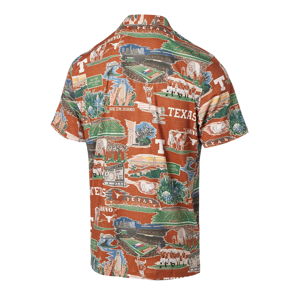 Men's Reyn Spooner Burnt Orange Texas Longhorns Scenic Polo