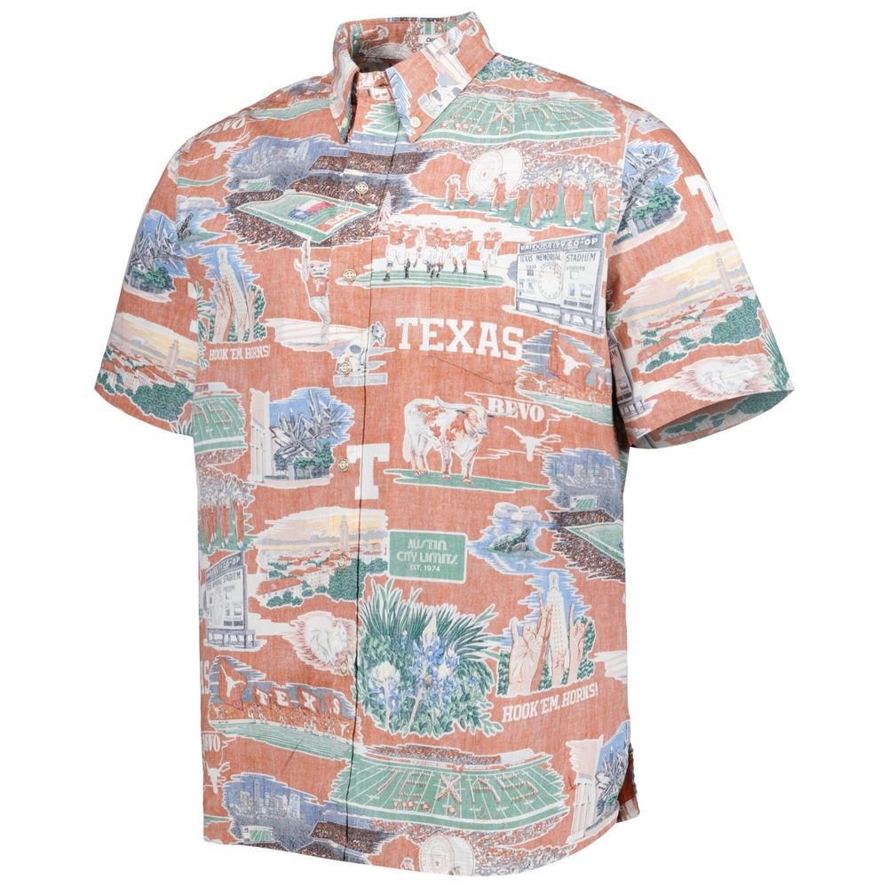 Men's Reyn Spooner Texas Orange Longhorns Scenic Button-Down Shirt