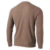 Men's Tan Texas Longhorns Forty Acres Clark Alpaca V-Neck Pullover Sweater