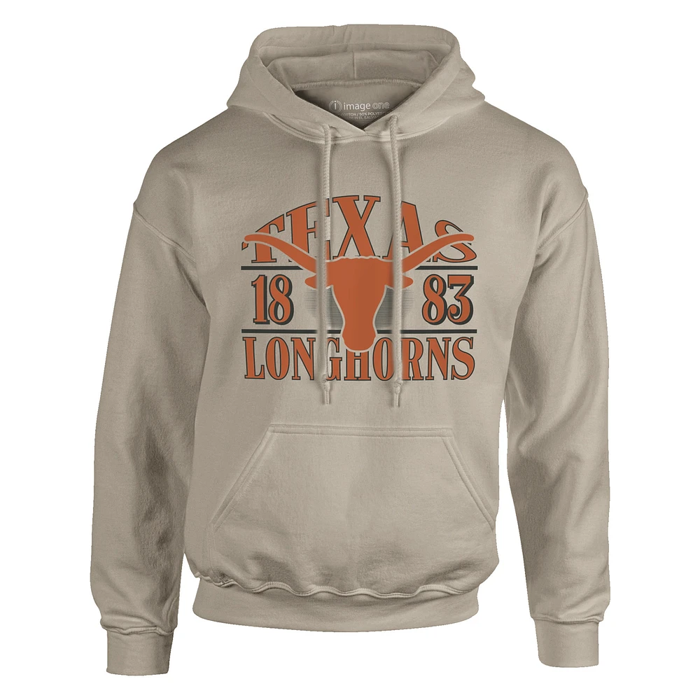 Men's  Tan Texas Longhorns Upper Arch Letters Pullover Hoodie