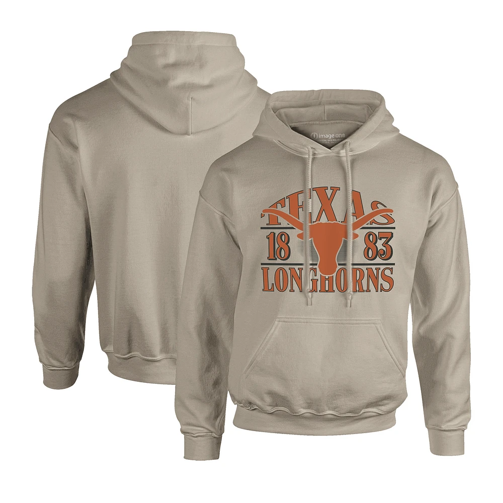 Men's  Tan Texas Longhorns Upper Arch Letters Pullover Hoodie