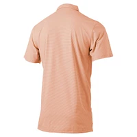 Men's Texas Orange Longhorns Forty Acres Jack Stripe Luxtec Tri-Blend EcoTec Polo