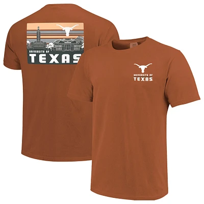 T-shirt rayé orange Texas Longhorns pour homme avec logo du campus