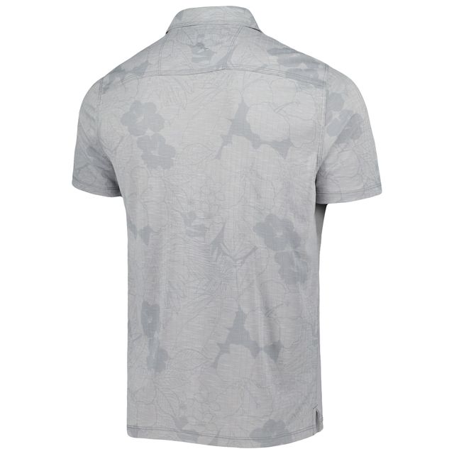 Polo Tommy Bahama Texas Longhorns Miramar Blooms gris pour homme