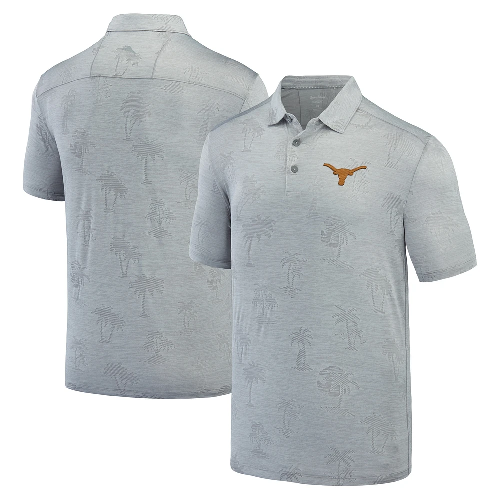 Men's Tommy Bahama Gray Texas Longhorns Sport Palm Coast Palmera IslandZone Polo