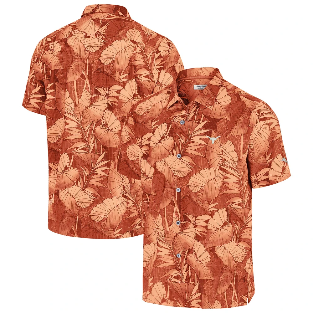 Chemise boutonnée orange Texas Longhorns Coast Nuevo Fronds pour homme Tommy Bahama