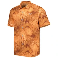 Men's Tommy Bahama Texas Orange Longhorns Coast Luminescent Fronds IslandZone Button-Up Camp Shirt