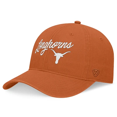 Casquette ajustable CeeCee Heritage Orange brûlé des Texas Longhorns Top of the World pour homme