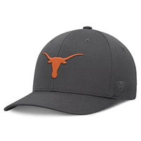 Men's Top of the World  Charcoal Texas Longhorns Reflex Logo Flex Hat