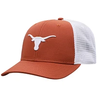 Casquette Top of the World Texas Texas Longhorns Trucker Snapback pour homme, orange/blanc