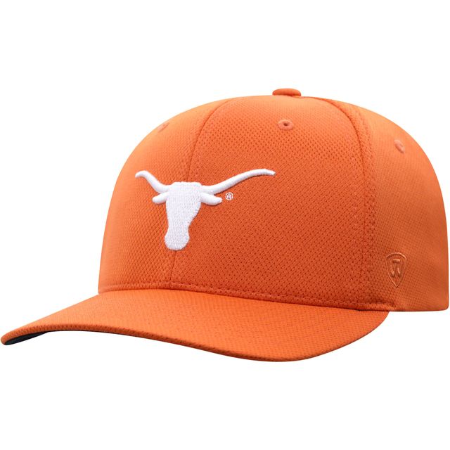 Casquette flexible Top of the World Texas Orange Longhorns Reflex Logo pour hommes