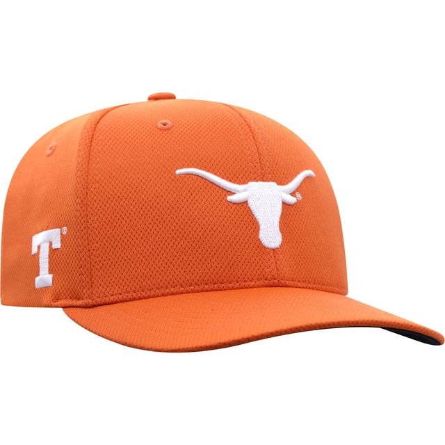 Casquette flexible Top of the World Texas Orange Longhorns Reflex Logo pour hommes