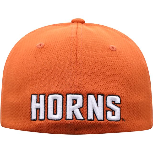 Casquette flexible Top of the World Texas Orange Longhorns Reflex Logo pour hommes