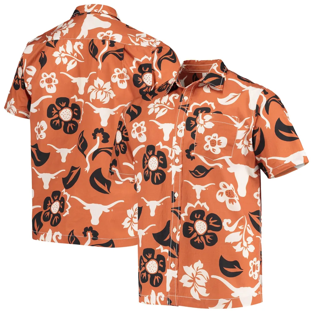 Men's Columbia Gray Texas Longhorns Super Slack Tide Button-Up Shirt