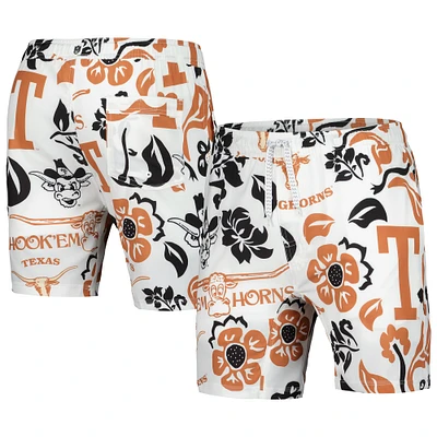 Men's Wes & Willy  White Texas Longhorns Vault Tech Swimming Trunks