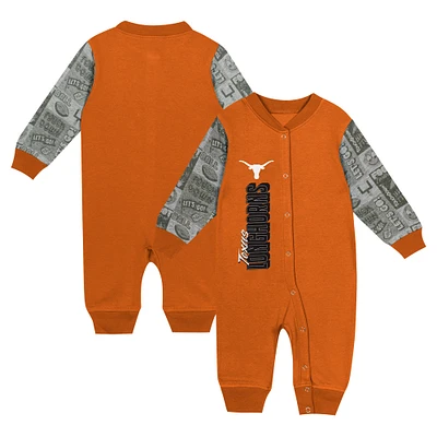 Combinaison à manches longues colorblock Texas Longhorns Playbook pour nouveau-né et nourrisson