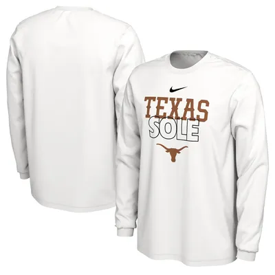 Texas Longhorns Nike 2023 On Court Bench Long Sleeve T-Shirt - White
