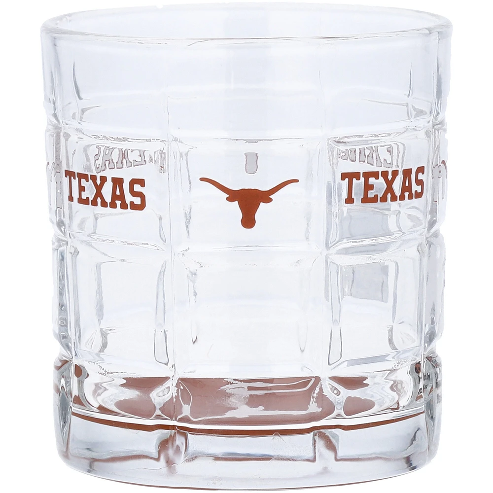 Texas Longhorns 10oz. Équipe Bottoms Up Squared Rocks Glass