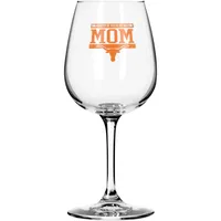 Longhorns du Texas 11 oz. Verre à vin à pied Team Mom