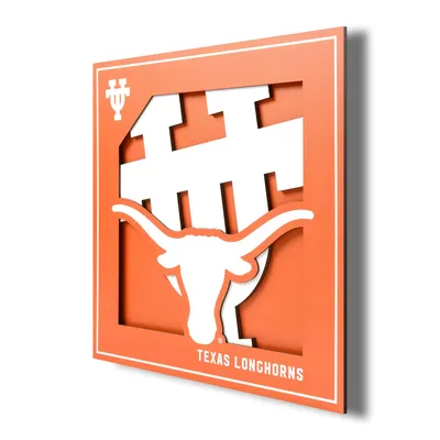 Texas Longhorns 12'' x 12'' 3D Logo Wall Art