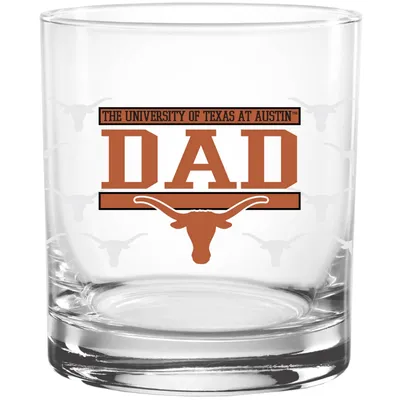 Texas Longhorns 14oz. Dad Rocks Glass