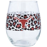 Longhorns du Texas 15 oz. Verre sans pied léopard