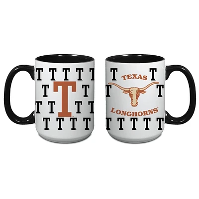 Longhorns du Texas 15 oz. Tasse Java à logo répété vintage