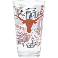 Longhorns du Texas 16 oz. Verre à bière Campus Line Art