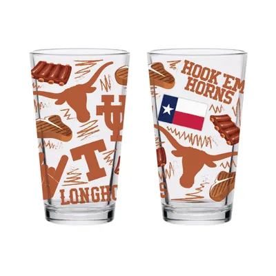 Longhorns du Texas 16 oz. Verre à bière local