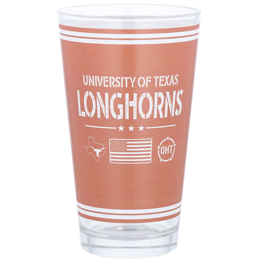 Longhorns du Texas 16oz. Verre à pinte d’appréciation militaire OHT