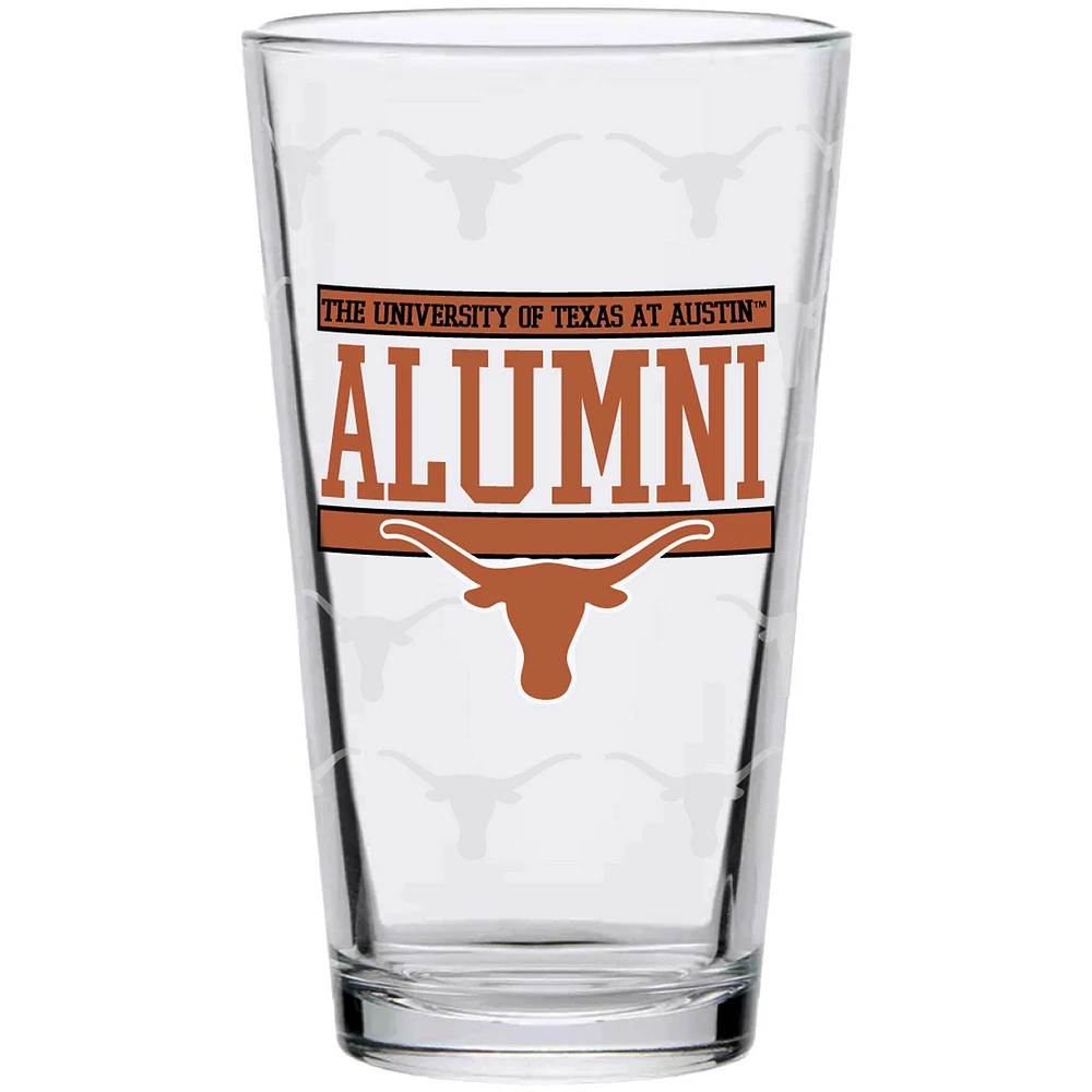 Texas Longhorns 16oz. Verre de pinte de répétition des anciens