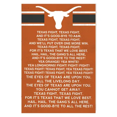 Texas Longhorns 23'' x 34'' Fight Song Wall Art